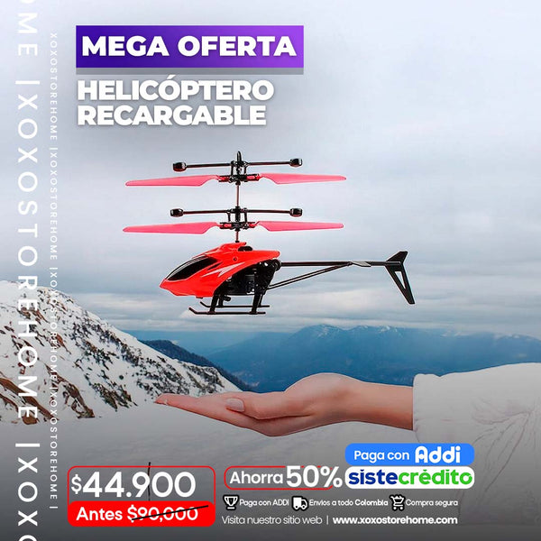 Helicoptero recagable infantil