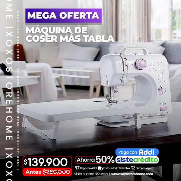 Maquina de coser  profesional con tabla 12 puntadas