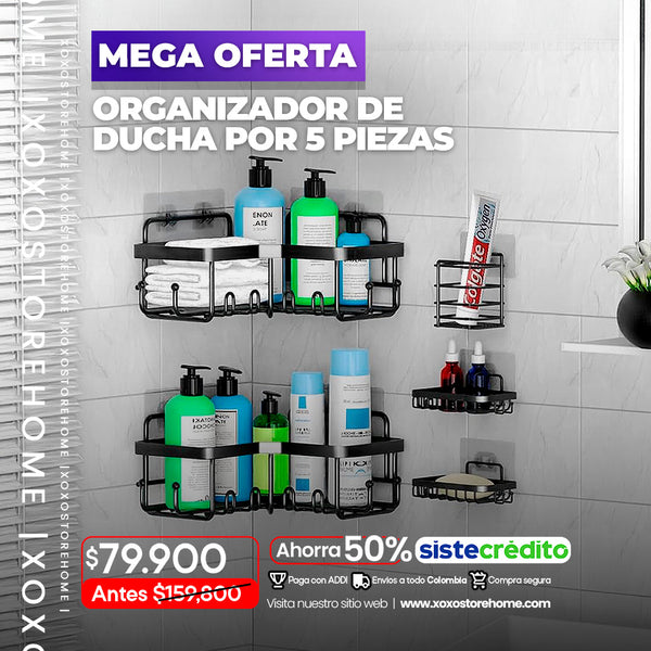 Organizador de ducha de 5 piezas